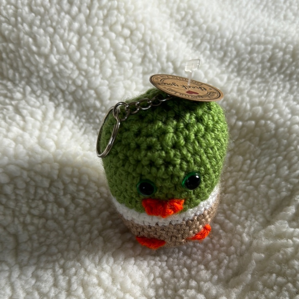 Handmade Crochet Silly Mallard Keychain 🦆 - Picture 5 of 6